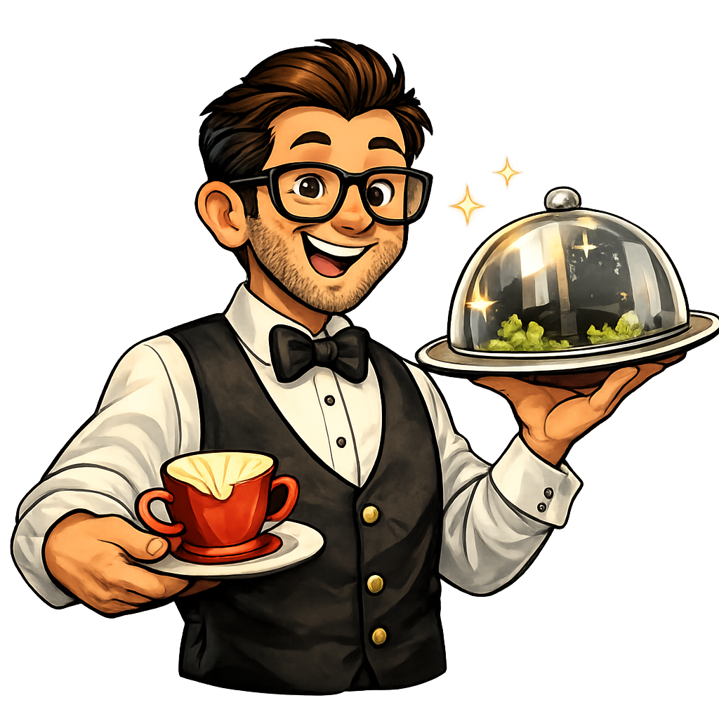 Illustration garçon serveur Au P'tit Serveur